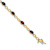 10k Yellow Gold and 10k White Gold Garnet and Diamond Infinity Bracelet