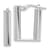 Rhodium Over 14k White Gold 13/16" Polished U Shape Hoop Earrings