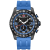 Seapro Men's Gallantry Black Dial with Blue Accents, Blue Rubber Strap Watch