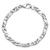 Rhodium Over 14k White Gold 6.7mm Hand-polished Fancy Link Bracelet
