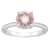 8mm Round Rose Quartz With Diamond Accents Rhodium Over Sterling Silver
Hidden Halo Ring