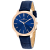 Christian Van Sant Women's Octave Slim Blue Dial, Rose Bezel, Blue
Leather Strap Watch