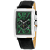 Christian Van Sant Men's Prodigy Black Dial with Green Accents, White
Bezel, Black Leather Watch