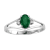 0.43ctw Emerald and Diamond Ring in 14k White Gold