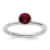 Sterling Silver Stackable Expressions High 5mm Red Crystal Ring