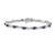 Rhodium Over 14k White Gold Diamond and Sapphire Bracelet