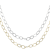 Set Of Two Marquise Link Chain Necklaces In 18K Gold Over Sterling Silver