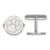 Rhodium Over Sterling Silver LogoArt Clemson University Cuff Links