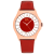 Jivago Women's Fun Red Dial, Red Satin Leather Strap Watch