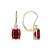 Lab Created Ruby and White Cubic Zirconia 18K Yellow Gold  Over Sterling
Silver Earrings 6.08ctw
