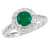 1.80ctw Emerald and Diamond Ring in 14k White Gold