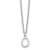 Rhodium Over Sterling Silver Cutout Letter O Initial Necklace