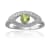 Peridot with Moissanite Accents Rhodium Over Sterling Silver Evil Eye
Halo Ring