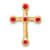 10k Yellow Gold 0.29 ctw Ruby Cross Slide Pendant