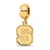 14K Yellow Gold Over Sterling Silver LogoArt North Carolina State
University Small Dangle Bead