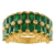 14K Yellow Gold Over Sterling Silver Green Chalcedony and Lab White
Sapphire Ring 4.25ctw