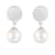 White Cultured Freshwater Pearl 14k White Gold Earrings 8-8.5mm