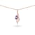 Natural Purple Amethyst 14K Rose Gold Over Sterling Silver Pear Shape
Pendant with Chain