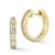 Sterling Statements 14K Yellow Gold Over Sterling Silver Baguette CZ Hoops