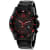 Jivago Men's Ultimate Black and Red Dial and Bezel, Black Stainless
Steel Watch