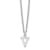 Rhodium Over Sterling Silver Cutout Letter V  Initial Necklace