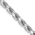 Rhodium Over 14k White Gold 4.25mm Solid Diamond-Cut Rope 24 Inch Chain