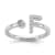 Rhodium Over 14K White Gold Lab Grown Diamond VS/SI GH, Initial F
Adjustable Ring