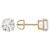 Lab-Grown Diamond Solitaire Stud Earrings 3.00ctw In 10K Yellow Gold