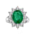 4.30ctw Emerald and Diamond Ring in 14k White Gold