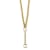 14K Yellow Gold Rolo Link Y-drop 20-inch Lariat Necklace