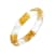14K Yellow Gold Over Sterling Silver Thin Faceted Acrylic Bangle
Bracelet in Clear