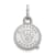 Rhodium Over Sterling Silver MLB Milwaukee Brewers LogoArt Circle Pendant