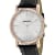 Mathey Tissot Men's City White Dial, Rose Bezel, Black Leather Strap Watch