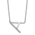 Rhodium Over 14k White Gold Sideways Diamond Initial A Pendant Cable
Link 18 Inch Necklace