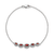 Rhodium Over 14k White Gold Marquise Garnet Bracelet