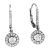 1.45ctw Diamond Leverback Earrings in 14k White Gold
