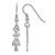 Rhodium Over Sterling Silver LogoArt Sigma Delta Tau Small Dangle Earrings