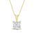 White Cubic Zirconia 14k Yellow Gold Pendant With Chain 2.00ctw