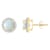 6mm Round Created Opal And Created White Sapphire 10k Yellow Gold Halo
Stud Earrings