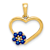 10k Yellow Gold Heart and Flower Pendant with Diamond and 0.21 cttw
Sapphire Gemstone