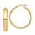 14k Yellow Gold High Polished 1 1/4" Hoop Earrings