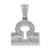 Rhodium Over 14K White Gold Diamond Libra Zodiac Pendant
