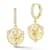 Sterling Statements 14K Yellow Gold Over Sterling Silver Cubic Zirconia
Rose Charm Earrings