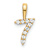 14k Yellow Gold Diamond Number 7 Pendant