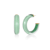 14K Yellow Gold Over Sterling Silver Illusion Acrylic Hoops in Jade Color