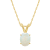 8x6mm Oval Opal 14k Yellow Gold Pendant With Chain