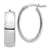 Rhodium Over 14k White Gold High Polished 1" Oval Hoop Earrings