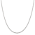 Rhodium Over Sterling Silver 1.3mm Loose Rope Chain Necklace