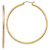 14k Yellow Gold Diamond-Cut 1 15/16" Round Tube Hoop Earrings