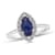 1.37ctw Sapphire and Diamond Ring in 14k White Gold
